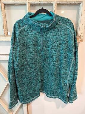Jackson Hole Outerwear size 3X teal & black fleece pullover